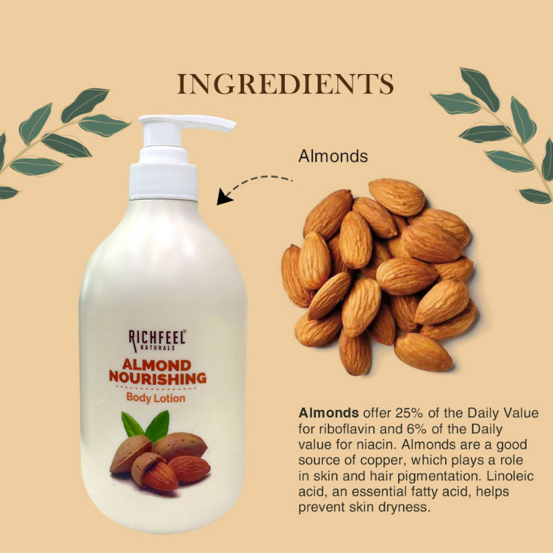 Richfeel Almond Body Lotion with 2X Almond Oil 