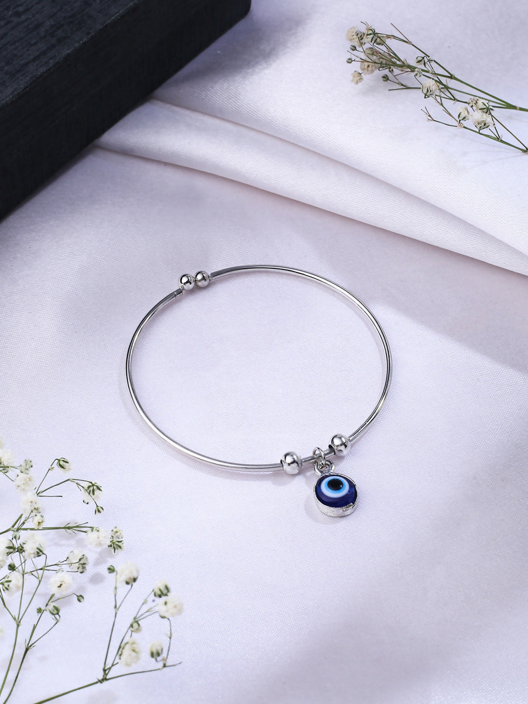 NVR Women Silver Evil Eye Adjustable Bracelet | Grab2Buy