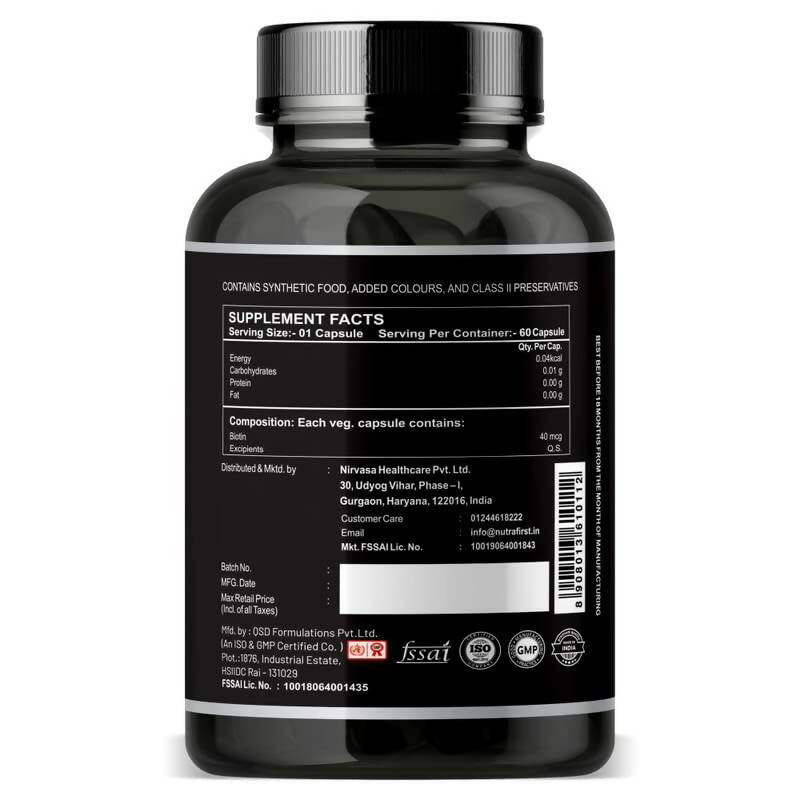 Nutrafirst Biotin Capsules - Grab2buy