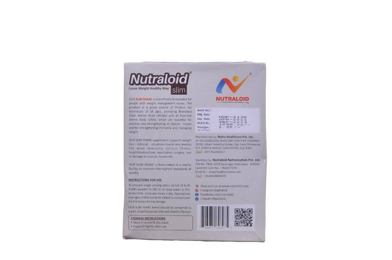 Nutraloid Slim Weight Loss Protein Powder (Choclate) 