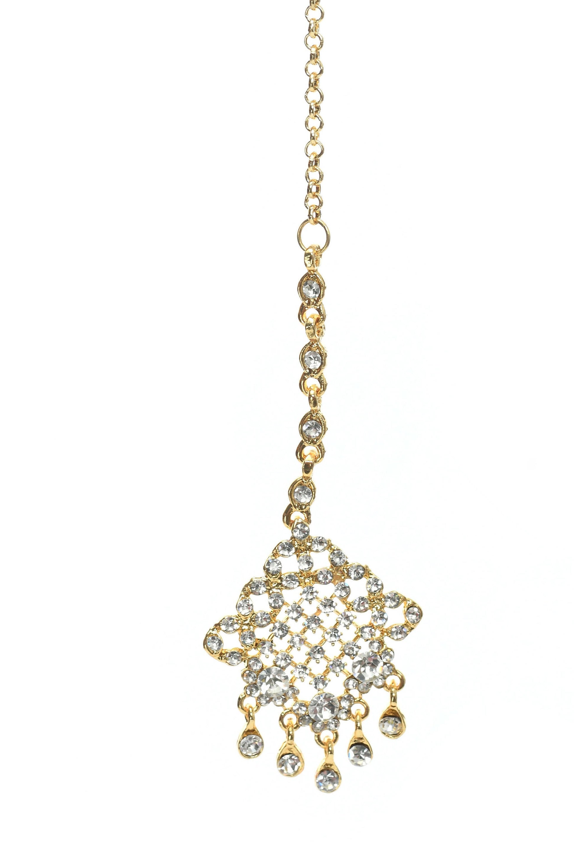 Mominos Fashion Johar Kamal Traditional Rajwadi Design Heavy Golden Colour Necklace Set - Grab2buy