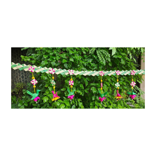 Shuddh Natural Hand Made Palm Leaf Parrot Bandhanwar 