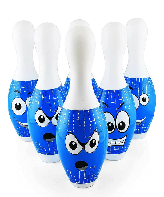 Sardar Ji Ki Dukan Plastic Big Size Bowling Set Game For Kids And Adult, 6 Pins 1 Large Balls (Multicolor), Standard - Grab2buy