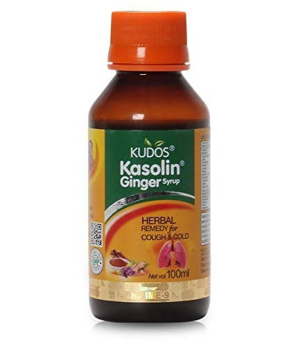 Kudos Ayurveda Kasolin Ginger Syrup Herbal Remedy for Cough & Cold 