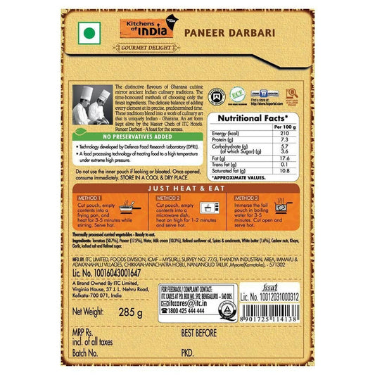 Kitchens of India Paneer Darbari - Grab2buy