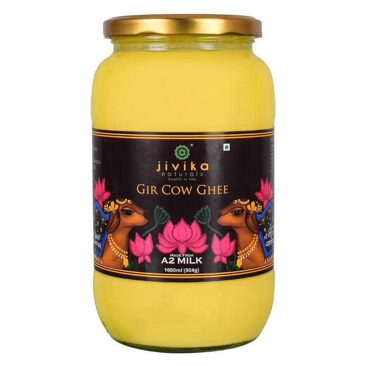 Jivika Naturals Gir Cow Ghee | Made From Grass Fed Cow's Milk | Nutritious Organic Desi Ghee 
