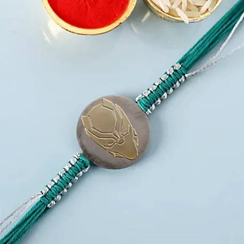 Black Panther Rakhi & Amul Raisin N Almond Chocolate