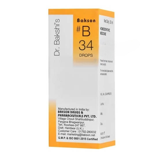 Bakson's Homeopathy B34 Drops 