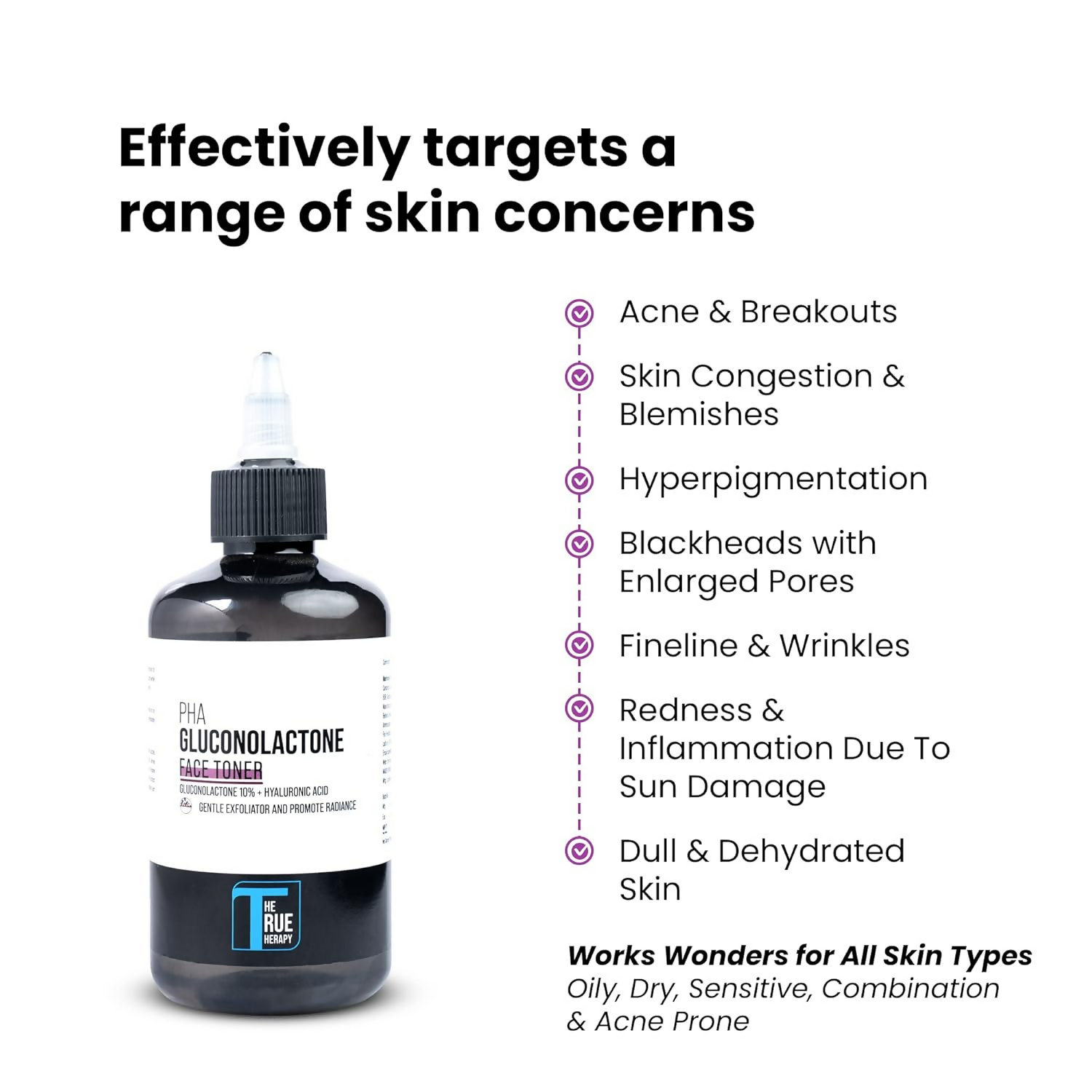 The True Therapy Pha Toner Gluconolactone 10%,Hyaluronic Acid&17 Amino Acid Complex Hydrating Toner  Grab2Buy The True Therapy Grab2Buy