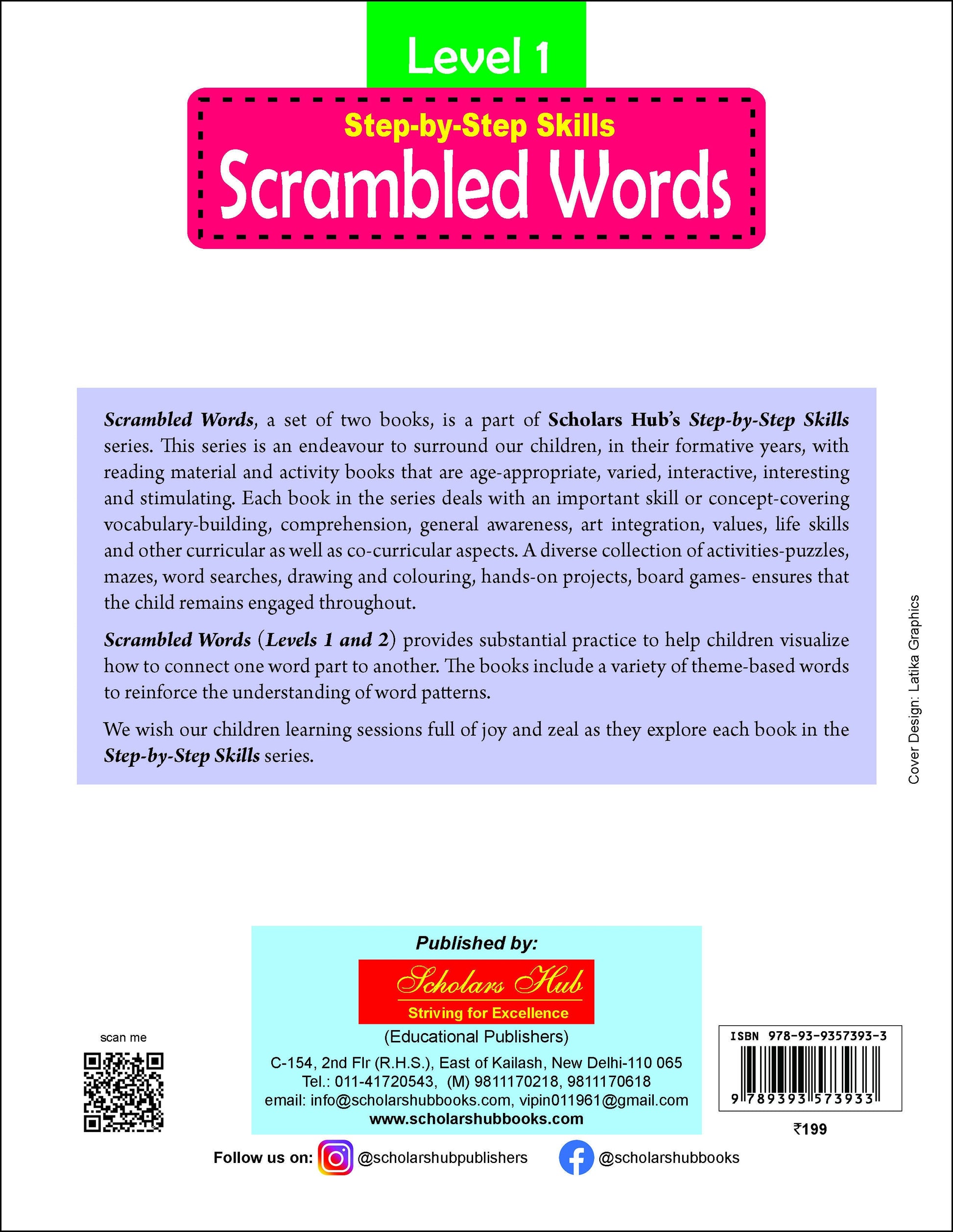 Step By Step Skills Scrambled Words-1(Tearble Colourful Worksheets)