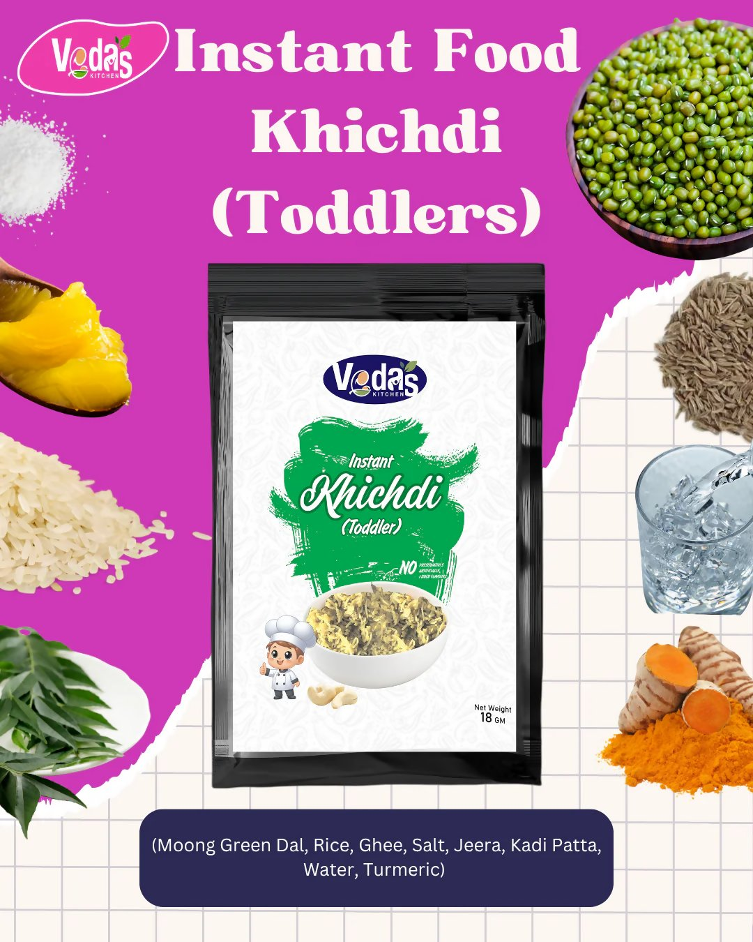 Vedas Kitchen Khichdi Instant (Toddler)  Grab2Buy Vedas Kitchen Grab2Buy