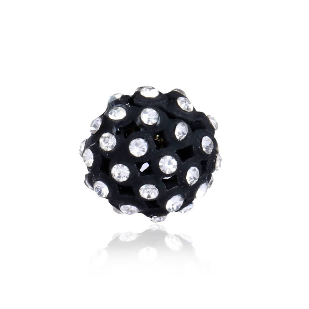 Trendoo Jewelry Gold Plated Stylish Fancy Black Studs