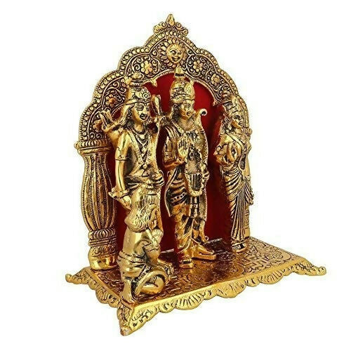 Lavanaya Brands - Gold-Polished Ram Darbar Murti 