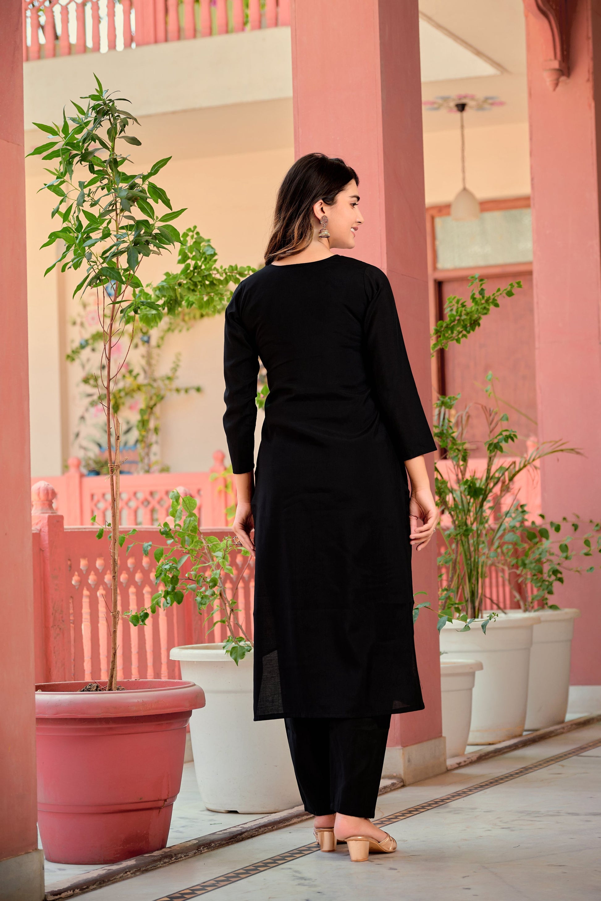 Hand Embroidered Kurta With Pant & Dupatta Premium Luxury, Multicolor - Hiral Fashion