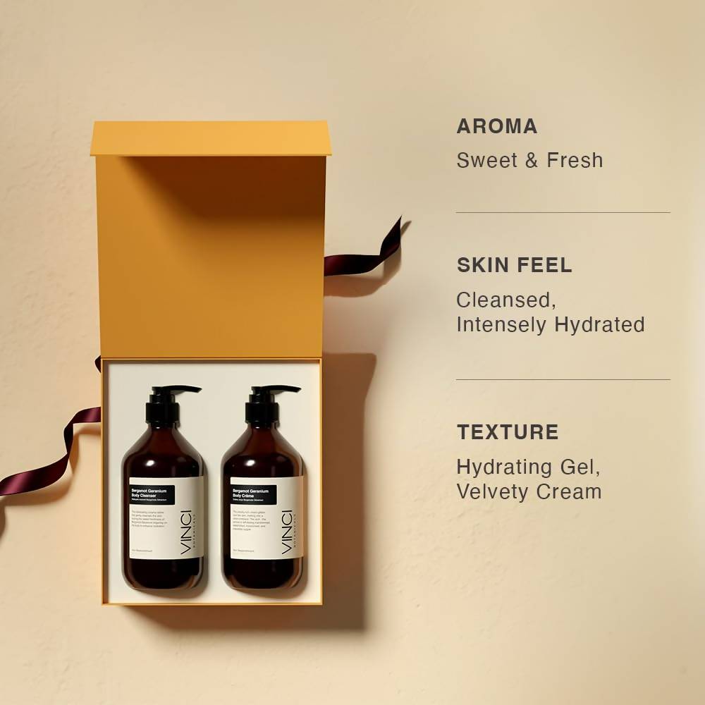 Vinci Botanicals Bergamot Geranium Luxury Bath & Body Kit Set  Grab2Buy Vinci Botanicals Grab2Buy
