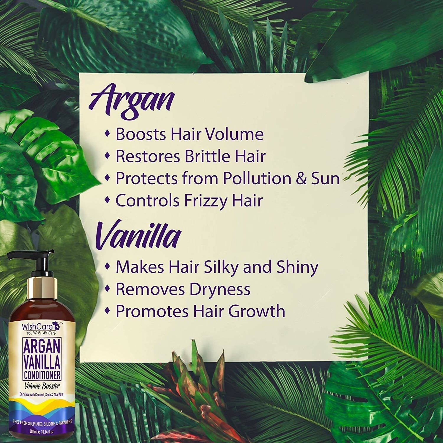 Wishcare Argan Vanilla Conditioner  Grab2Buy Wishcare Grab2Buy