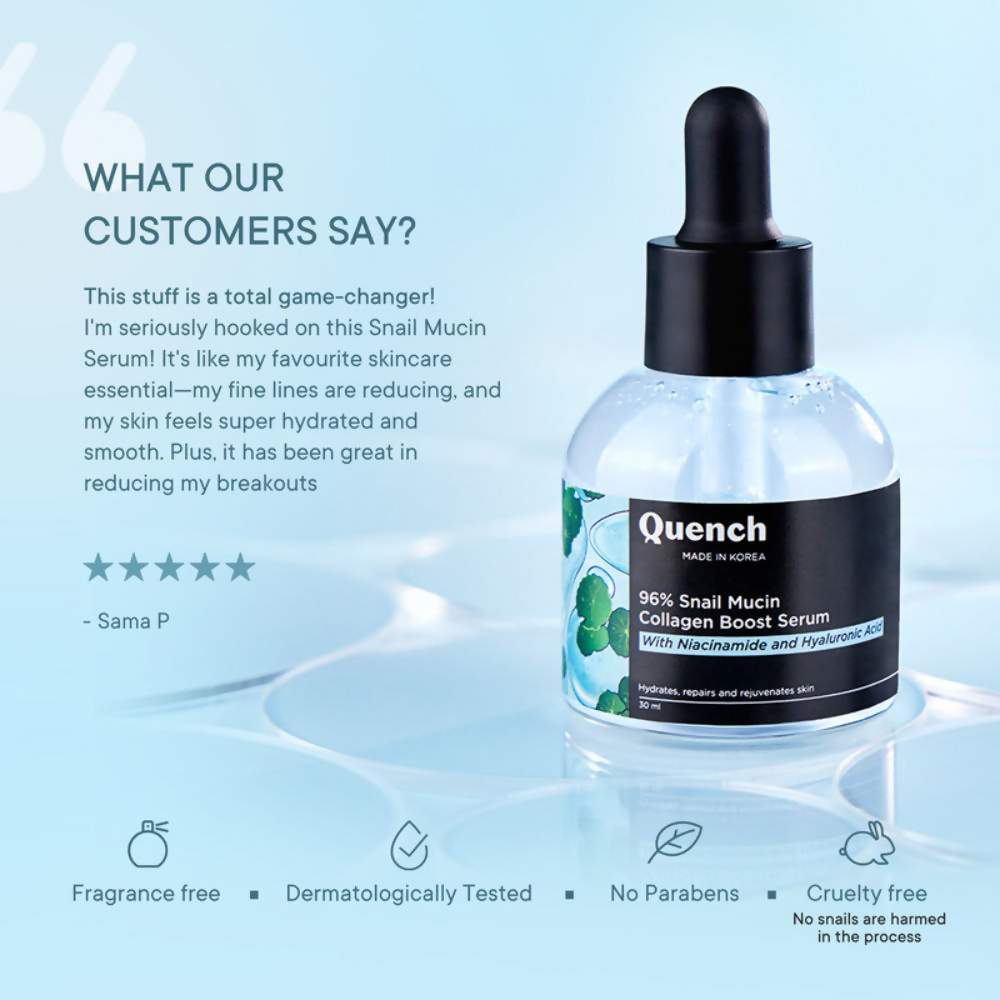 Quench 96% Snail Mucin Collagen Boost Serum 