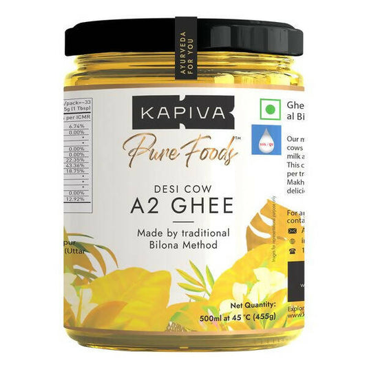 Kapiva A2 Desi Cow Ghee | Pure A2 Milk Ghee for Digestion, Immunity & Ayurvedic Cooking 