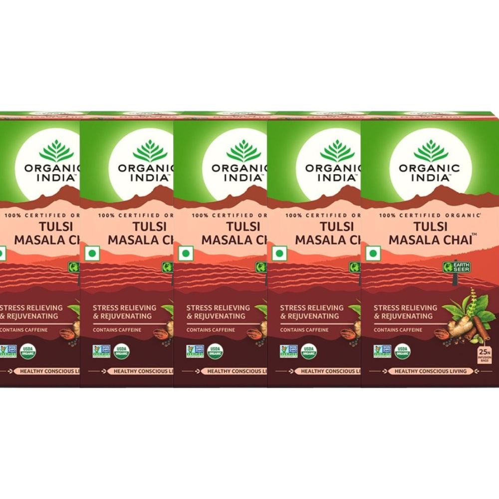 Organic India Tulsi Masala Chai 25 Tea Bags 