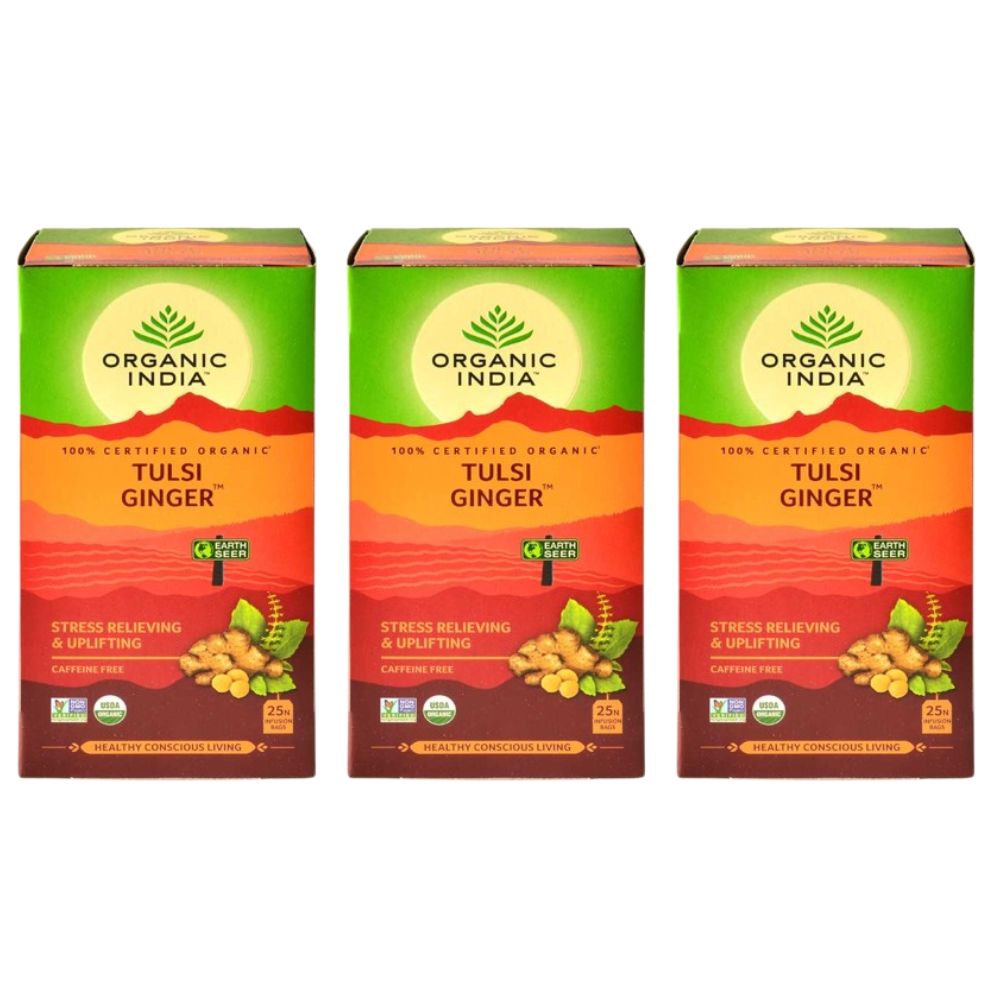 Organic India Tulsi Ginger 25 Tea Bags 
