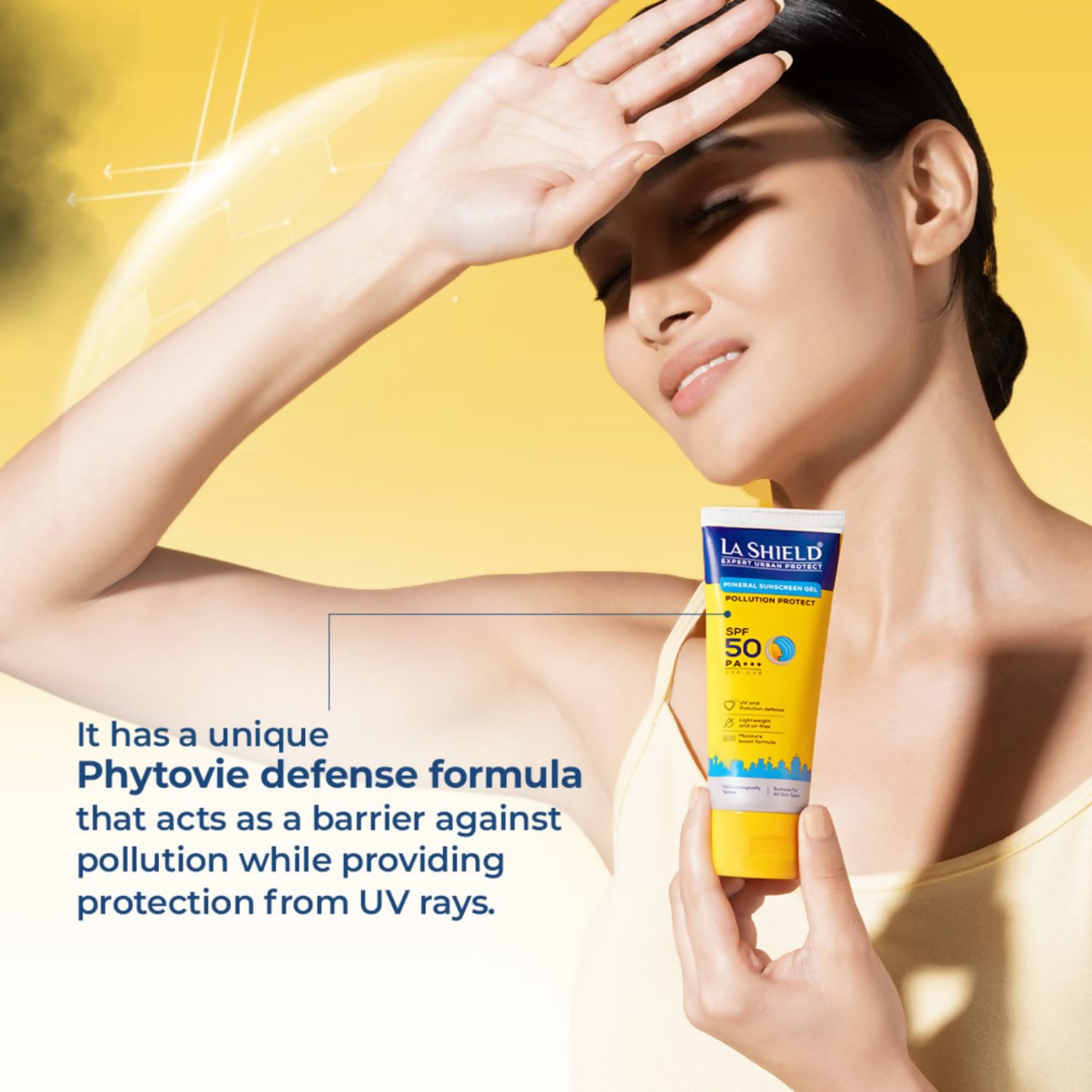 La Shield Pollution Protect SPF 50 Mineral Sunscreen Gel 