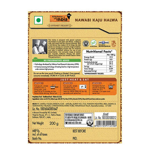 Kitchens of India Nawabi Kaju Halwa - Grab2buy