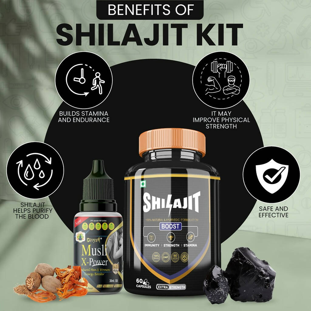 Divya Shree SJ Capsule & Musli X-Power Oil Combo 