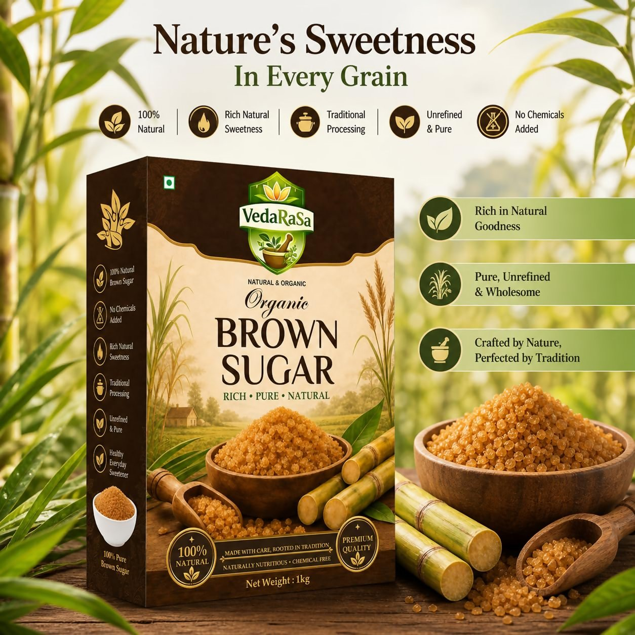 VedaRasa Natural Brown Sugar  Grab2Buy VedaRasa Grab2Buy