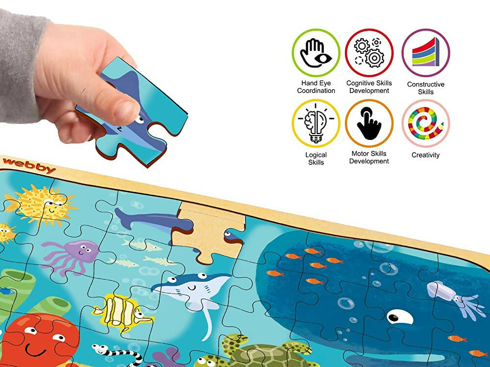 Webby Underwater Animals Jigsaw Puzzle - 40 Pcs  Grab2Buy Webby Grab2Buy