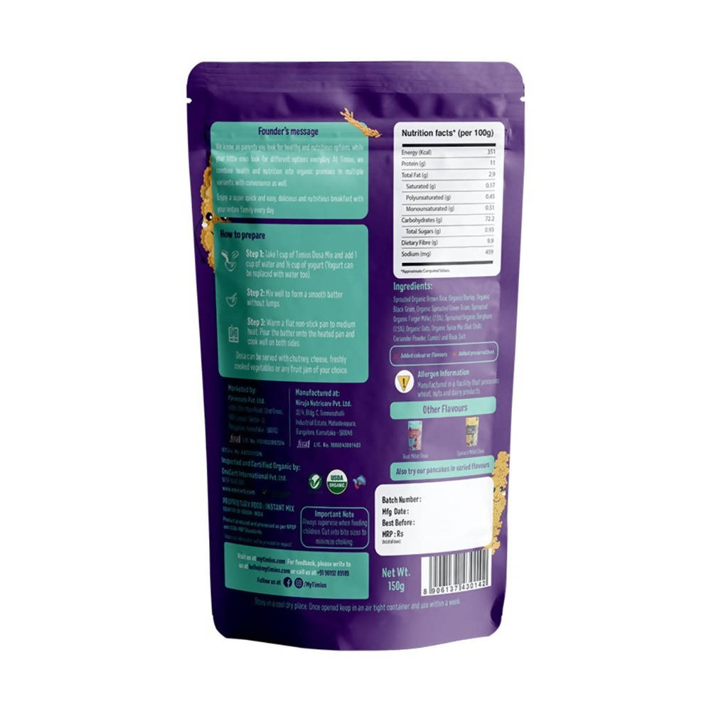 Timios Organic Multi Millet Dosa Mix  Grab2Buy Timios Grab2Buy