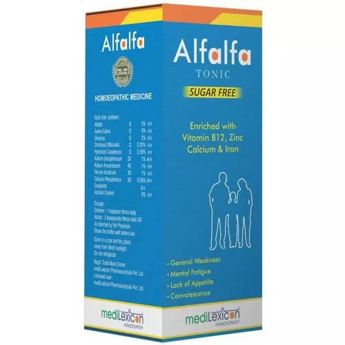 Medilexicon Homeopathy Alfalfa Sugar Free Tonic 