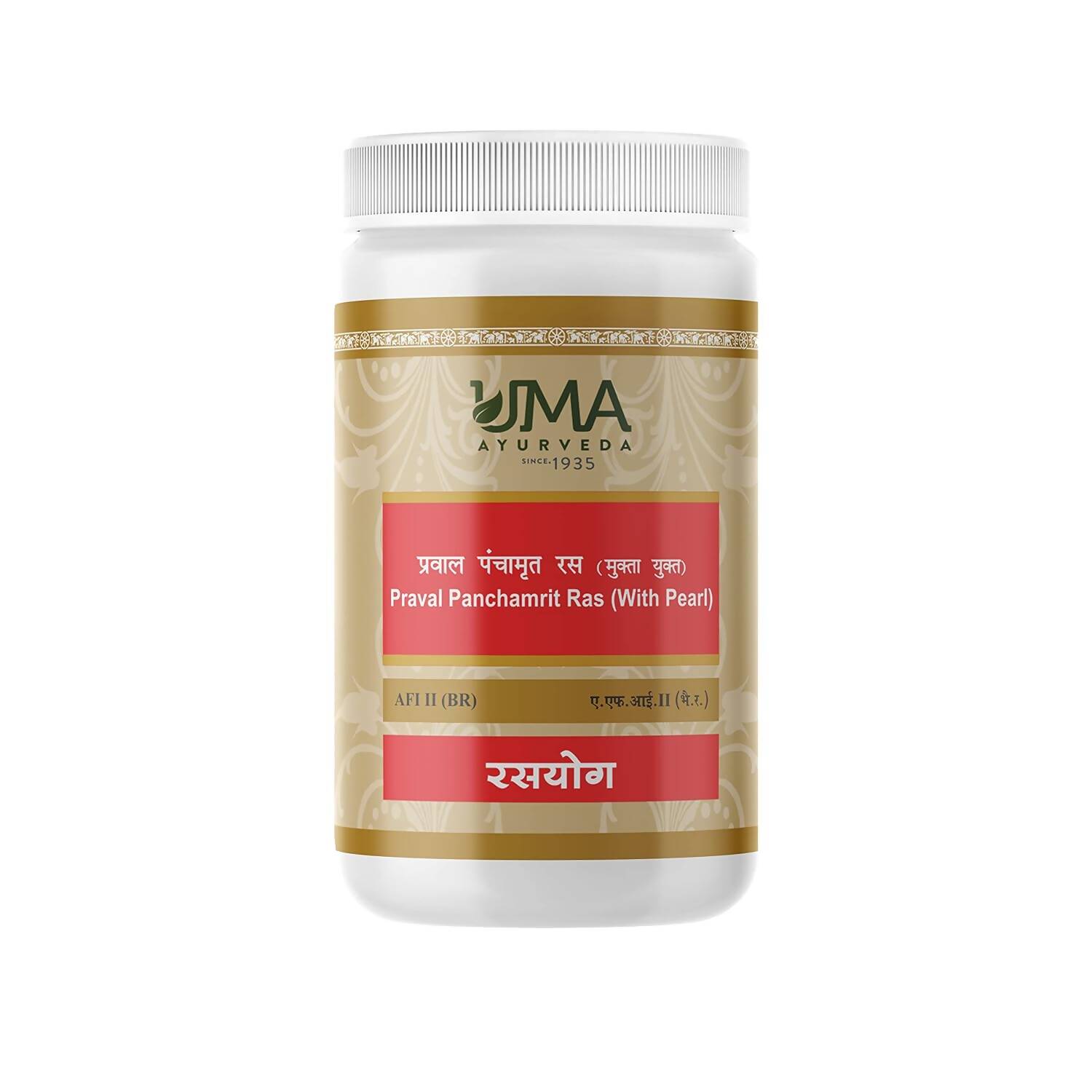Uma Ayurveda Praval Panchamrit Ras (With Pearl) Tablets 