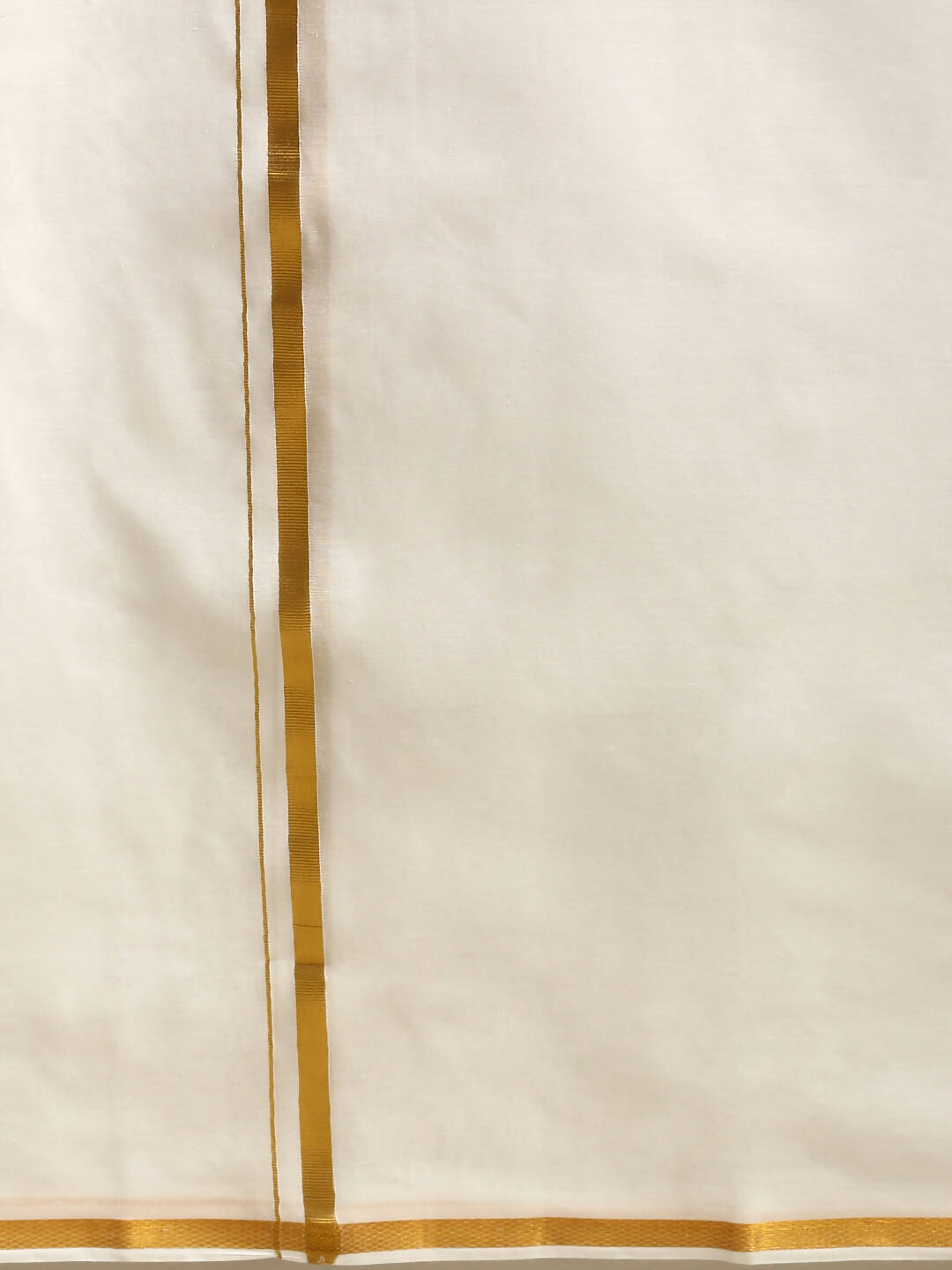 Ramraj Cotton Premium Wedding Cream Regular Dhoti, Shirt & Towel Set Golden Reward