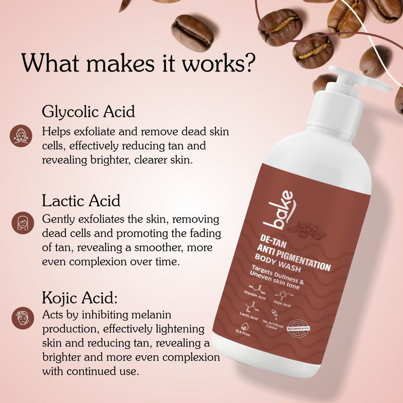 Bake De-Tan Anti Pigmentation Coffee Body Wash  Grab2Buy Bake Grab2Buy
