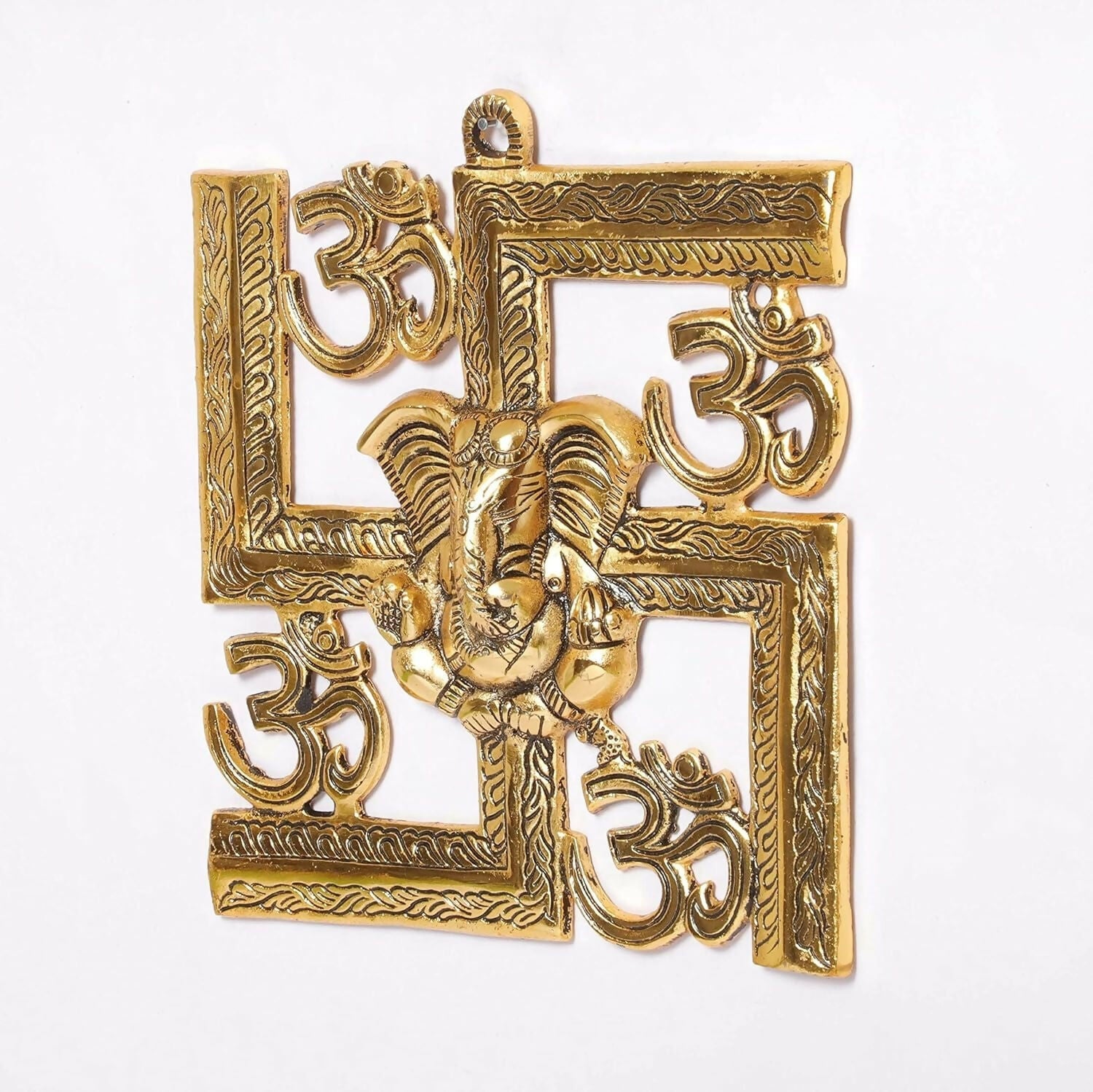 KridayKraft Ganesha Metal Statue Ganpati Wall Hanging Sculpture - Grab2buy