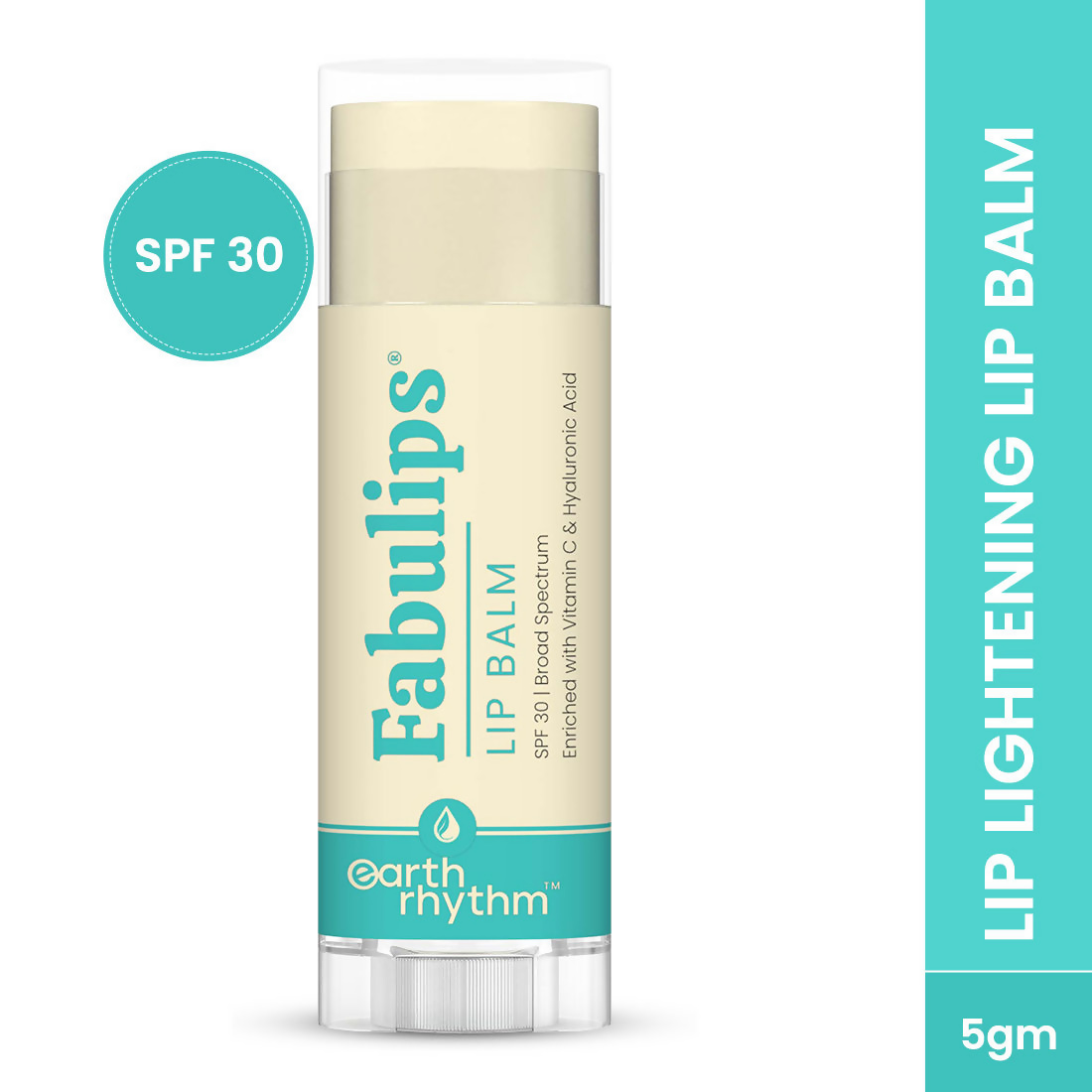 Earth Rhythm Fabulips Lip Balm SPF 30 Broad Spectrum With Vit C & Hyaluronic Acid 