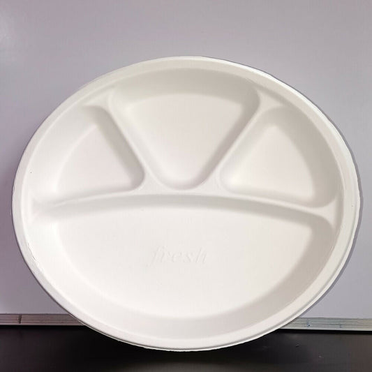 Disposable 4 compartment Plates - Grab2buy