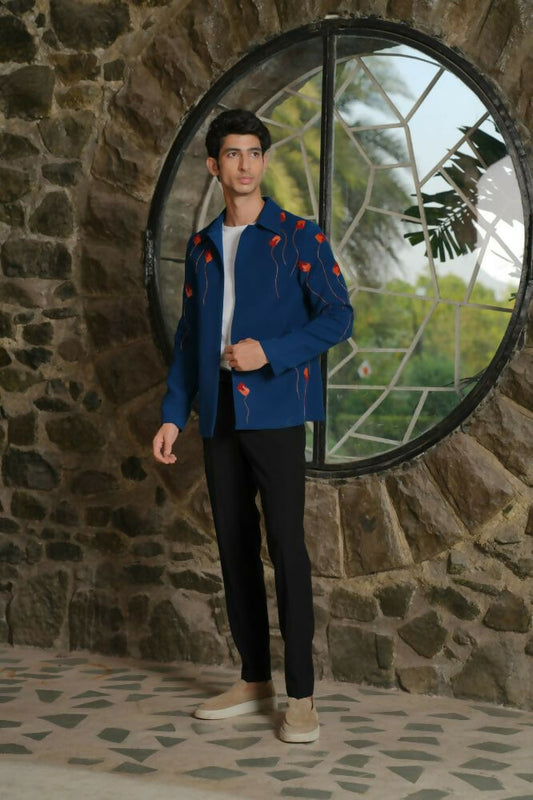 Torque Teal Blue Shacket by Hilo Design  Grab2Buy Hilo Design Grab2Buy