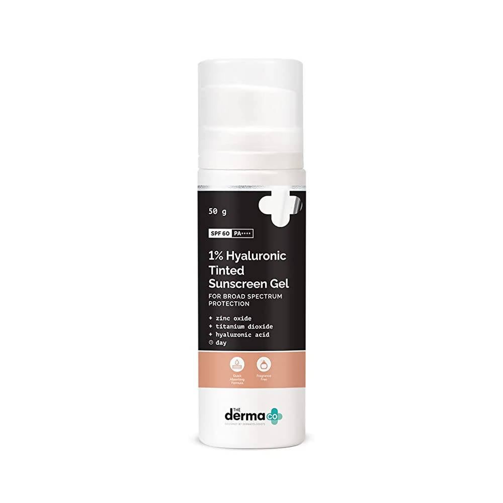The Derma Co 1% Hyaluronic Tinted Sunscreen Gel  Grab2Buy The Derma Co Grab2Buy