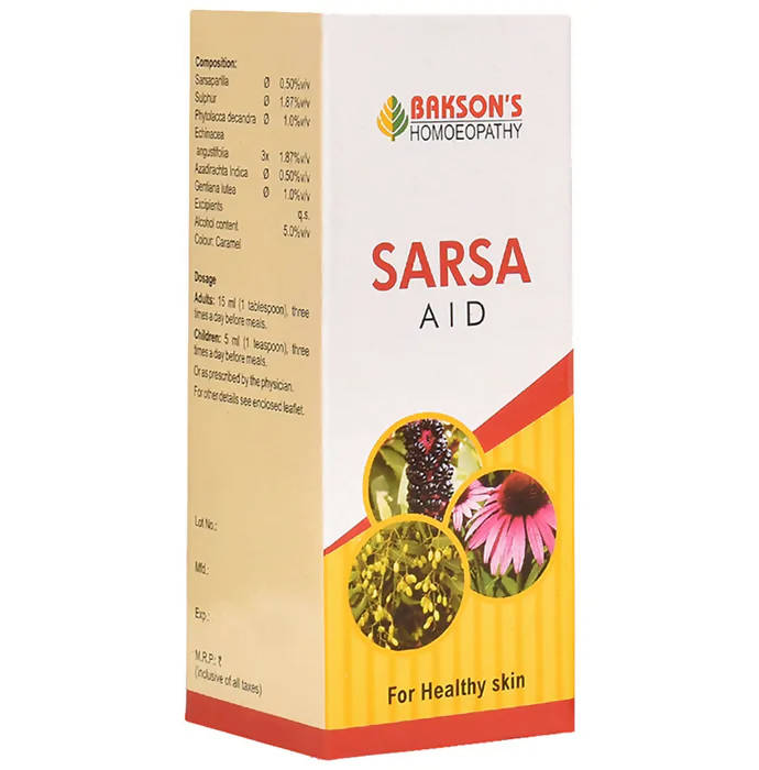 Bakson's Homeopathy Sarsa Aid Syrup 