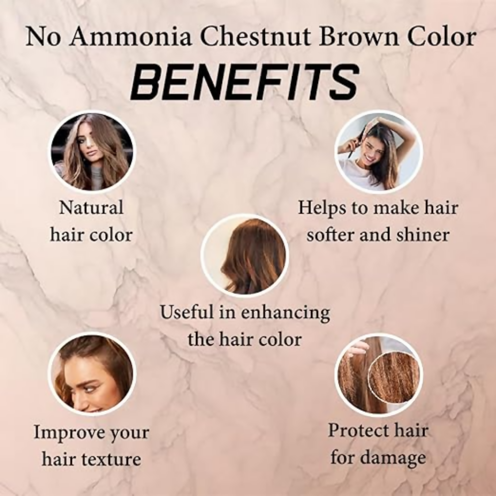 VedicAyurveda Henna Based Hair Colour, Natural Black and Chestnut Brown  Grab2Buy VedicAyurveda Grab2Buy