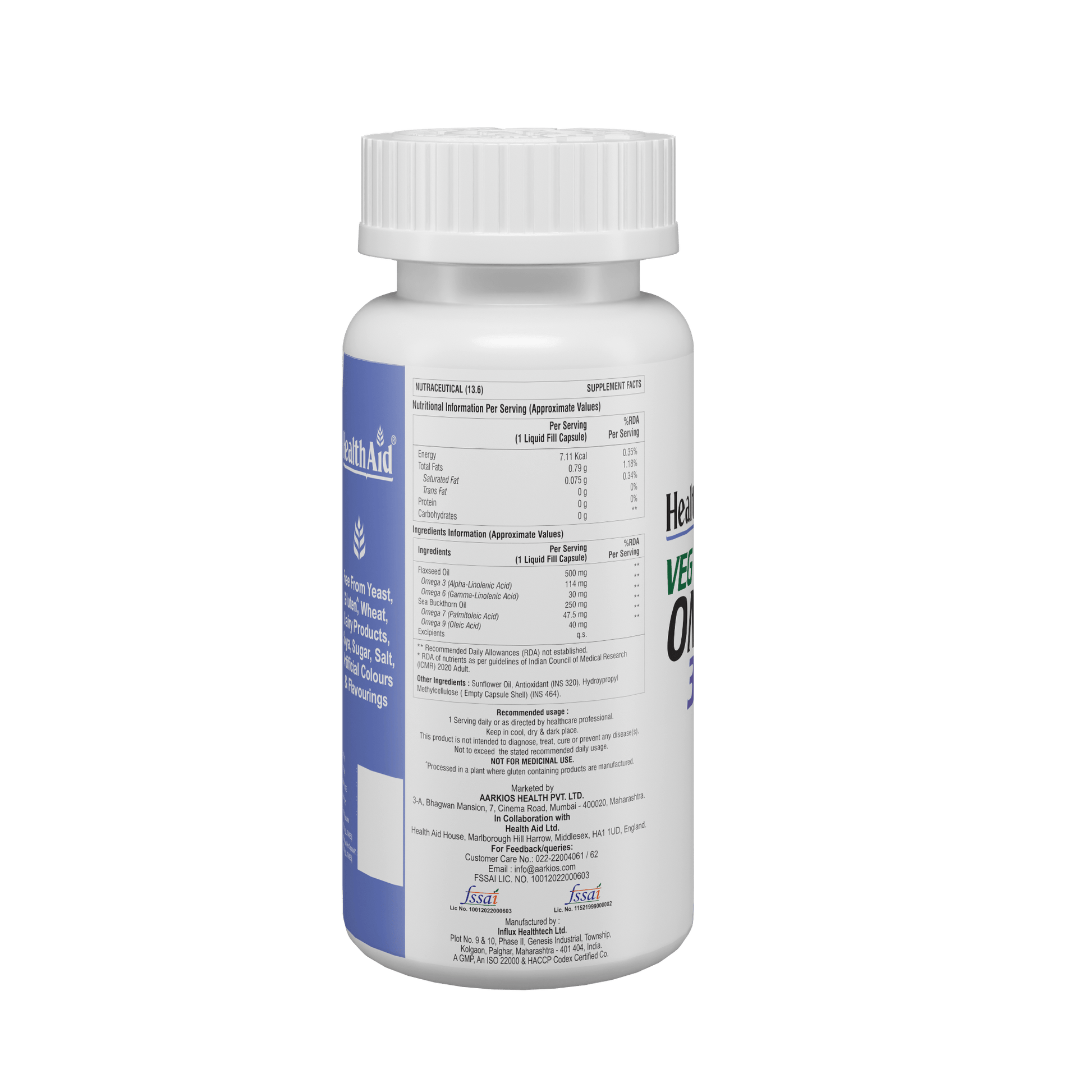 HealthAid Vegan Omega 3.6.7.9 Capsules 
