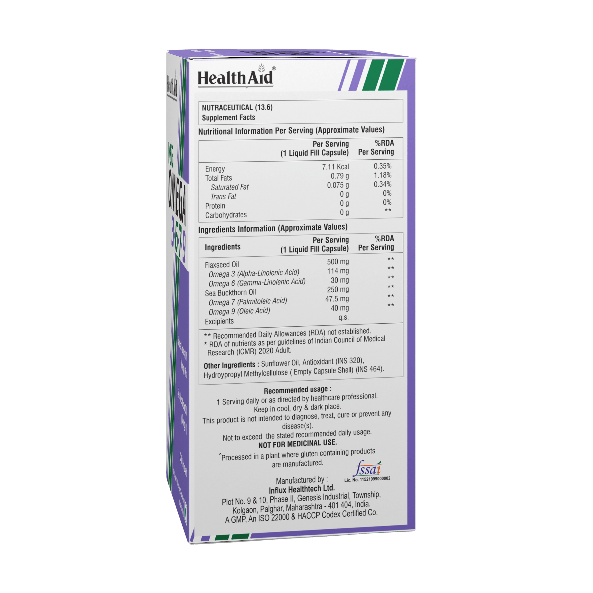 HealthAid Vegan Omega 3.6.7.9 Capsules 