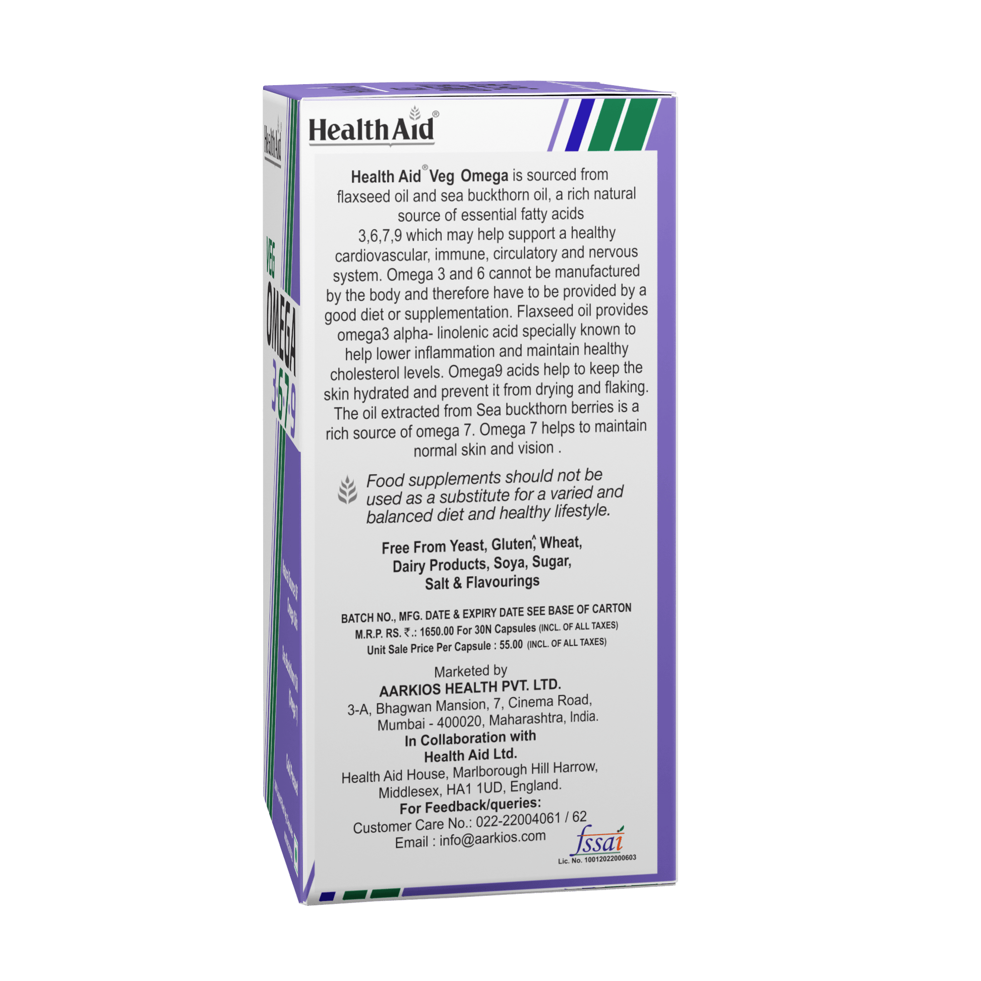 HealthAid Vegan Omega 3.6.7.9 Capsules 