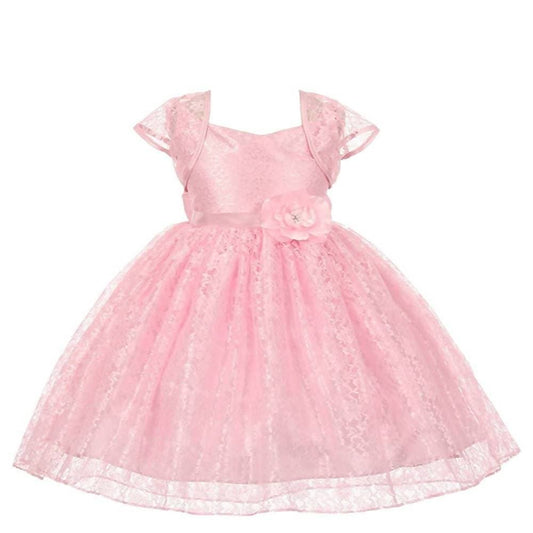 Asmaani Baby Girl's Pink Colour Satin A-Line Maxi Full Length Dress (AS-DRESS_22168) - Grab2buy