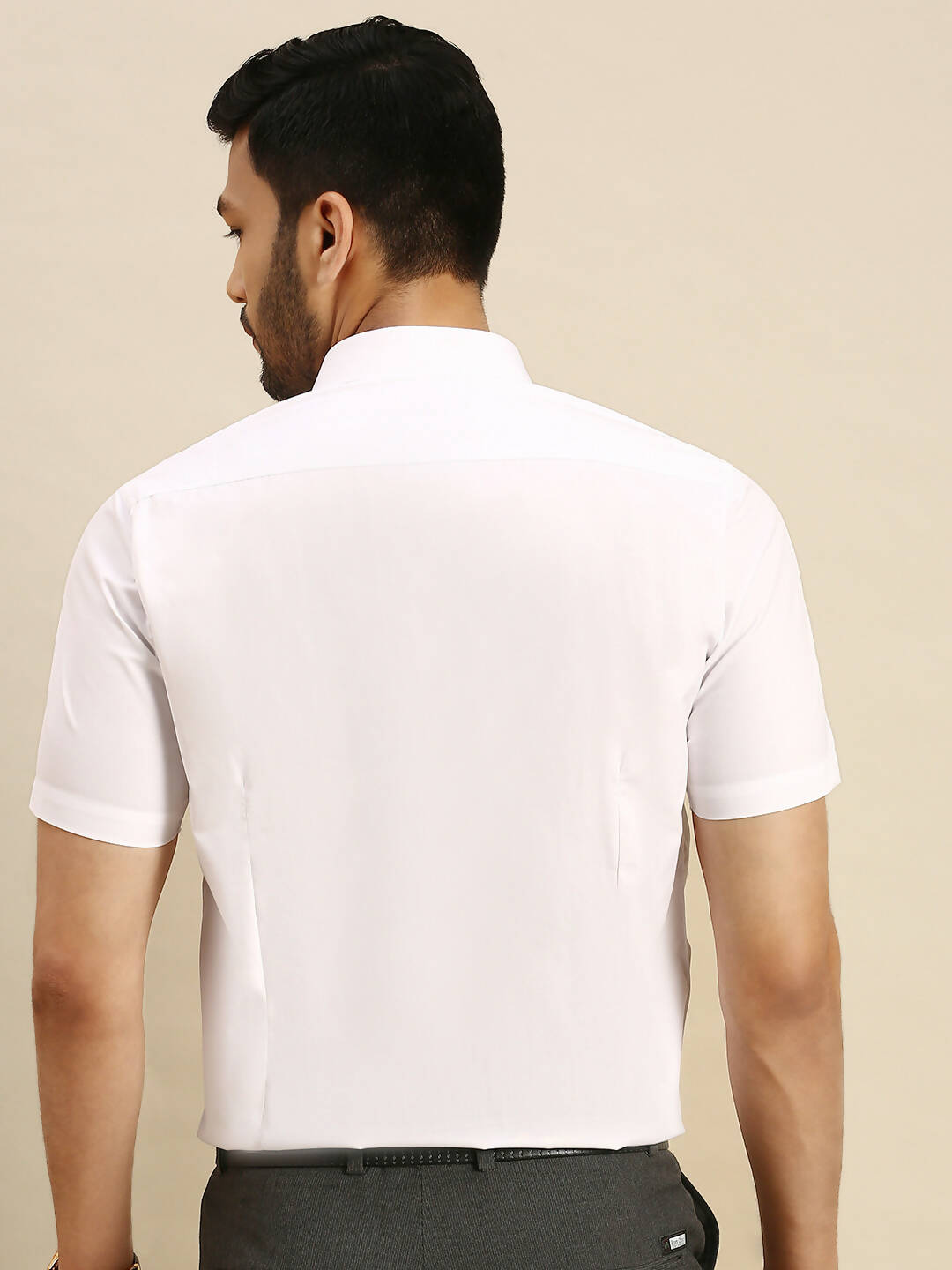 Ramraj Cotton Mens Half Sleeve White Shirt Plus Size - 100% Cotton 