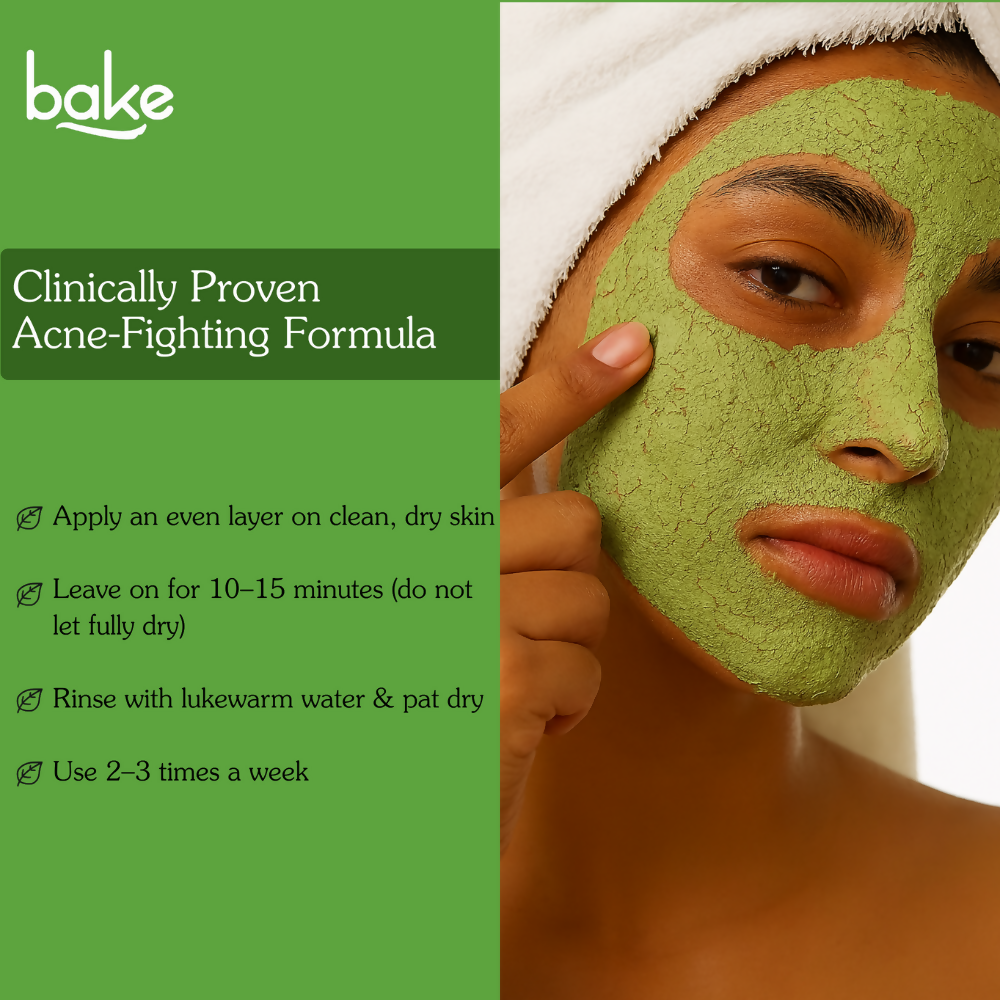 Bake 2% Salicylic Acid + Zinc PCA Anti-Acne Clay Mask | Swadesiicart