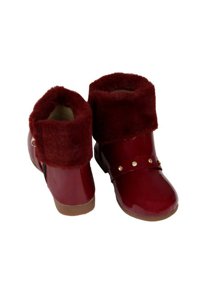Tiny Bugs Girls Anckle Lenght Boots -Maroon  Grab2Buy Tiny Bugs Grab2Buy