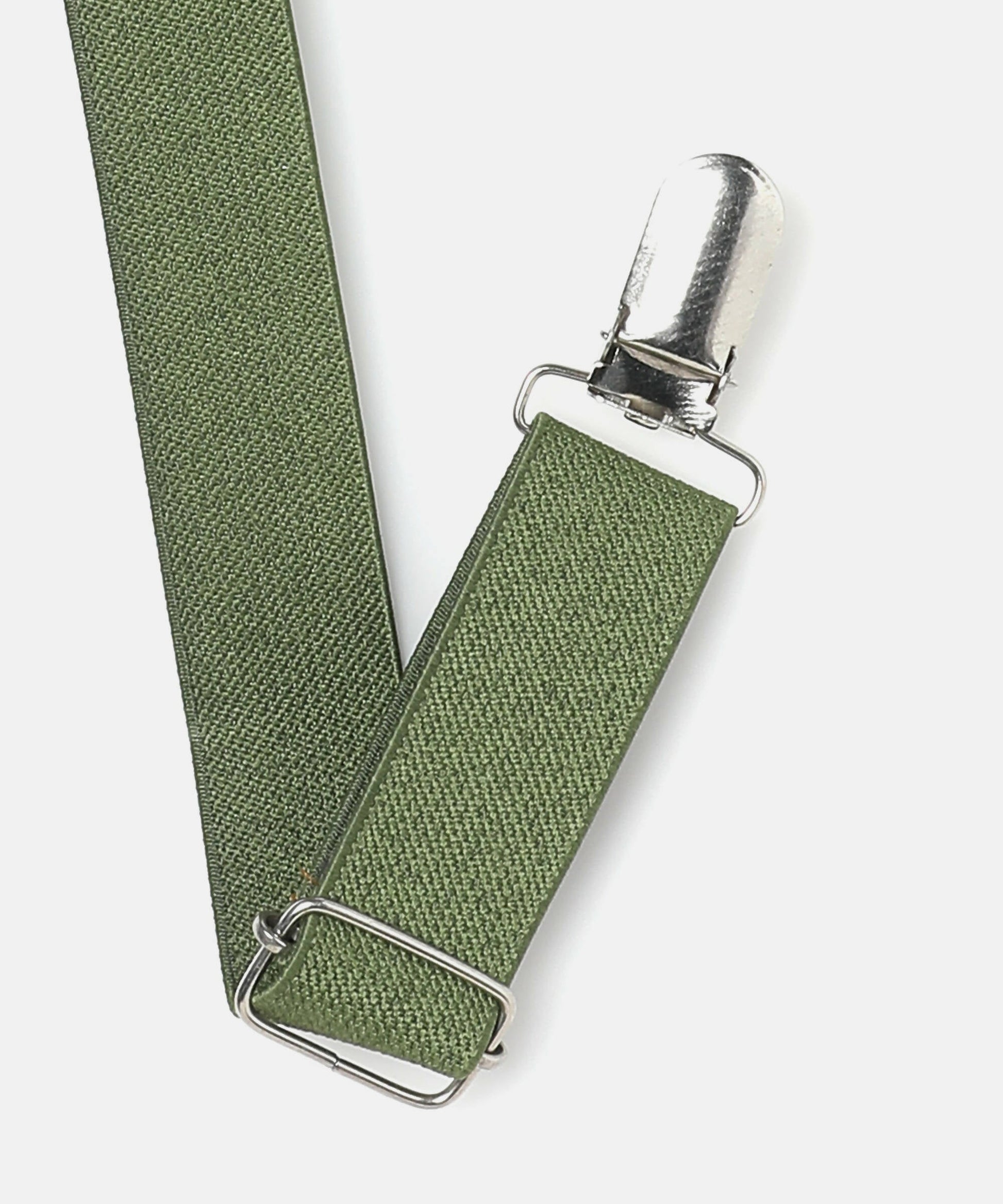 Manet Boys Solid Suspenders - Olive Green