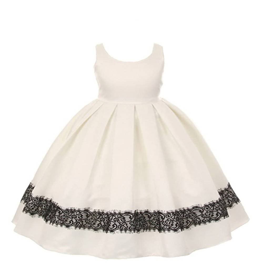 Asmaani Baby Girl's Off-White Colour Satin A-Line Maxi Full Length Dress (AS-DRESS_22171) - Grab2buy